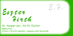 eszter hirth business card